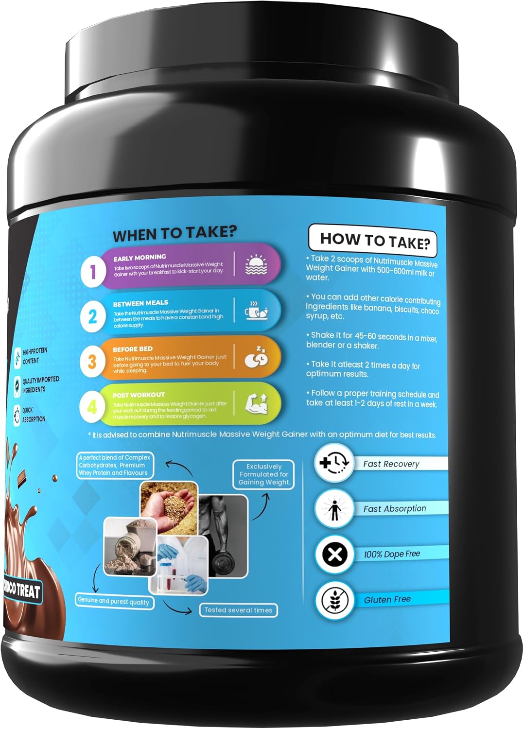 گینر افزایش وزن Nutrimuscle Massive Weight Gainer، 1 کیلوگرم