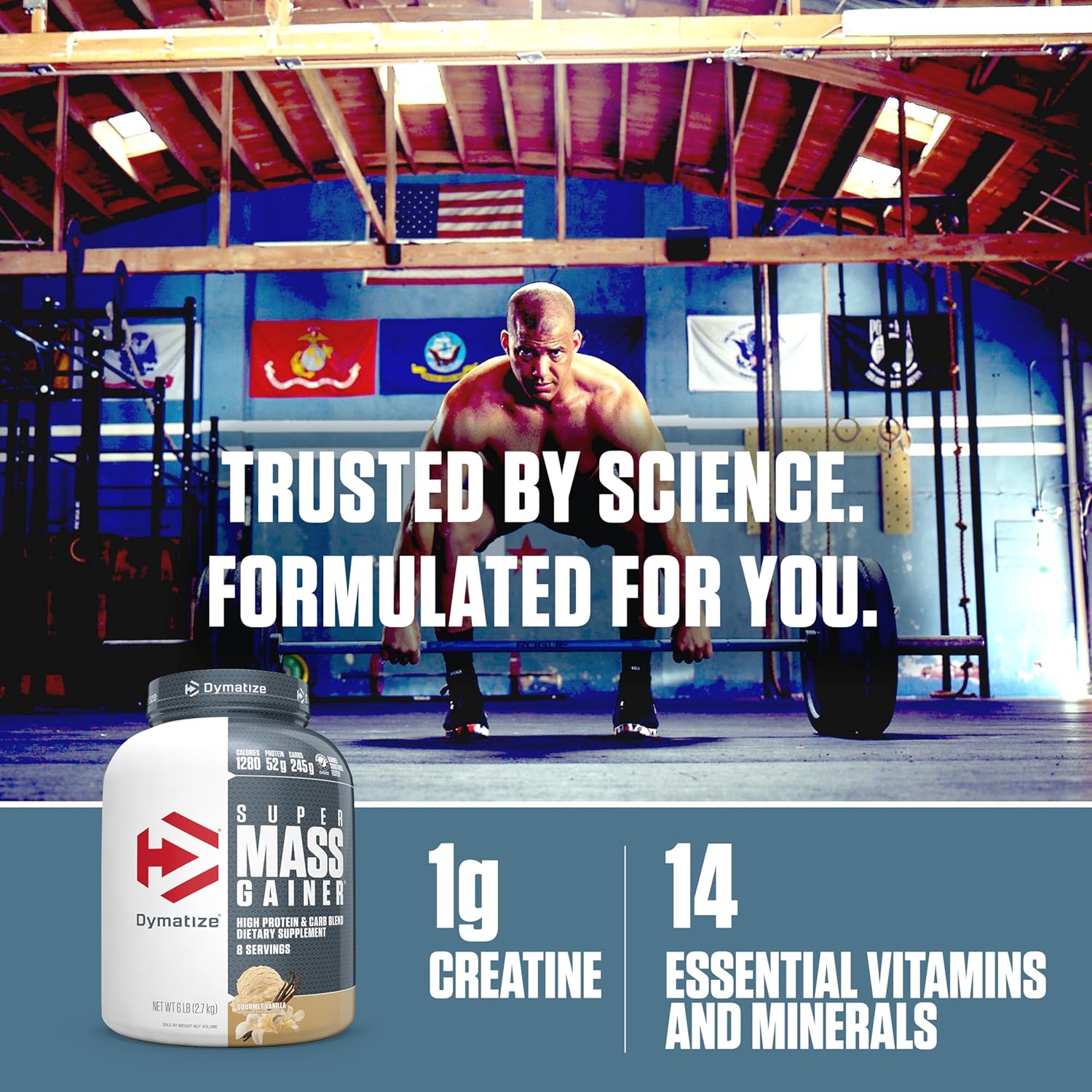 گینر افزایش وزن Dymatize Super Mass Gainer، 6 پوند، طعم غلات میوه‌ای