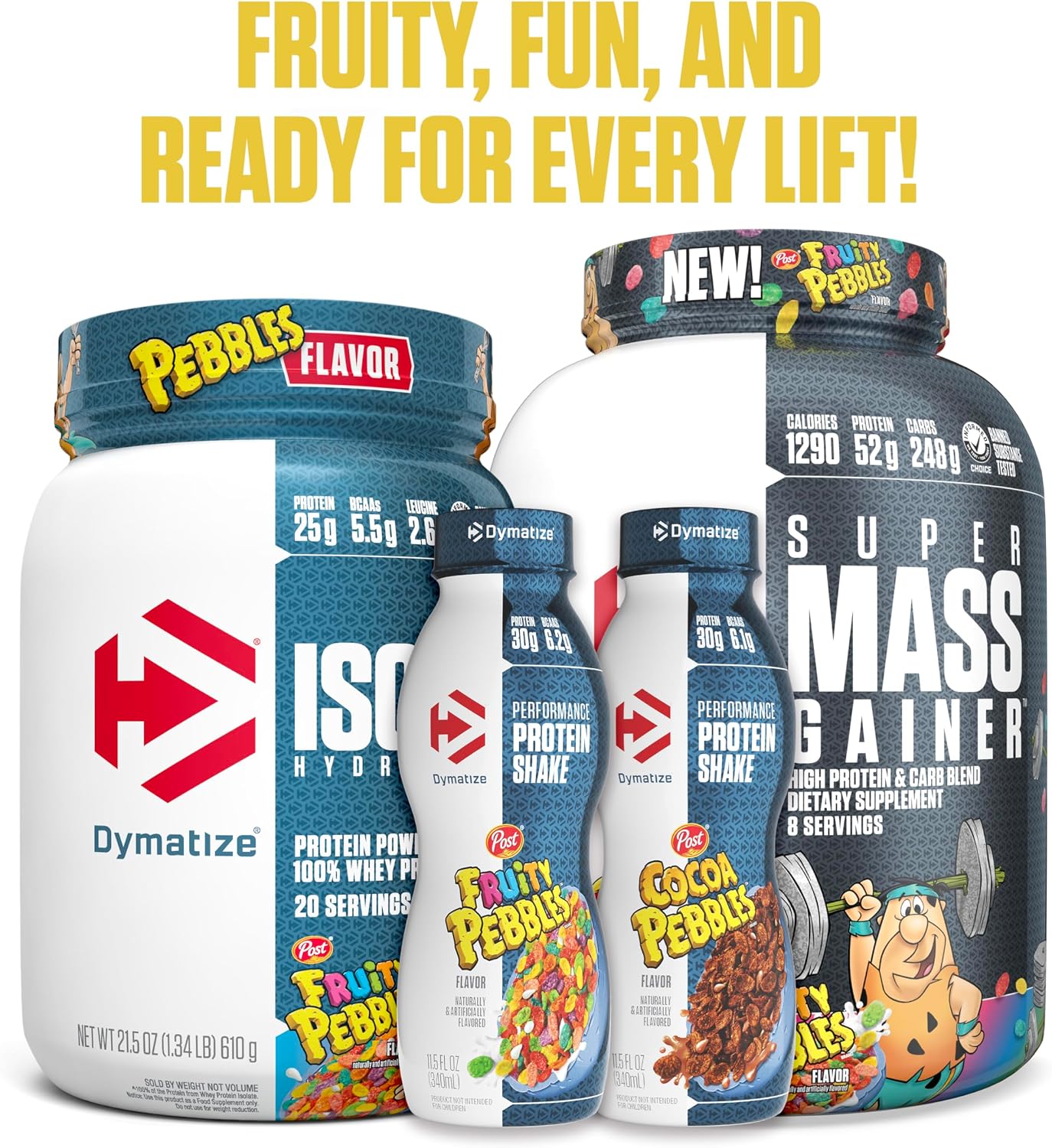 گینر افزایش وزن Dymatize Super Mass Gainer، 6 پوند، طعم غلات میوه‌ای