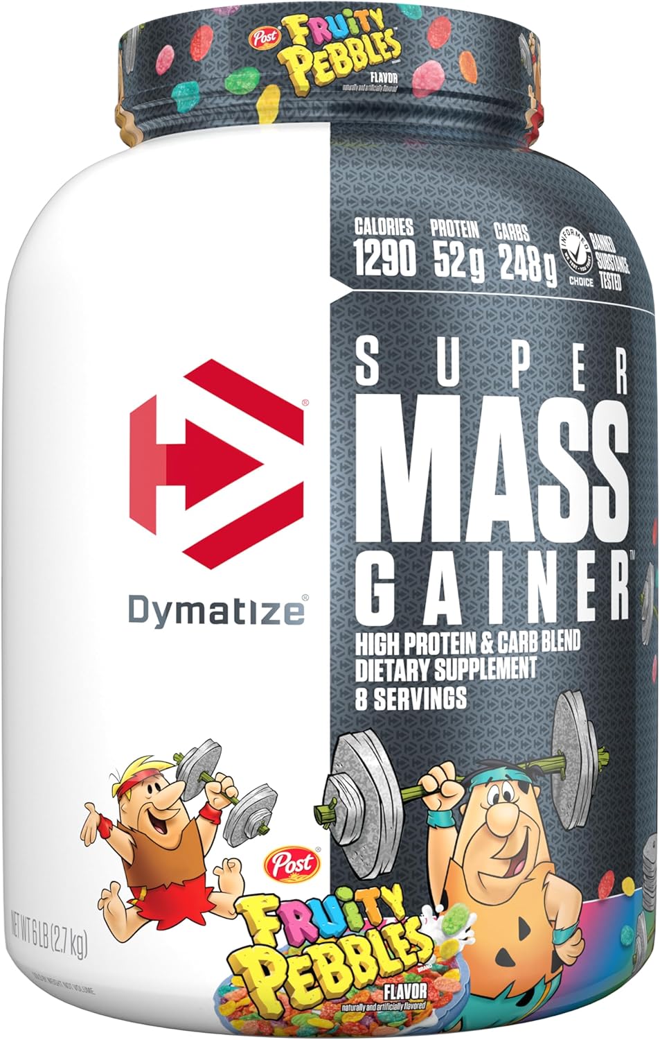 گینر افزایش وزن Dymatize Super Mass Gainer، 6 پوند، طعم غلات میوه‌ای