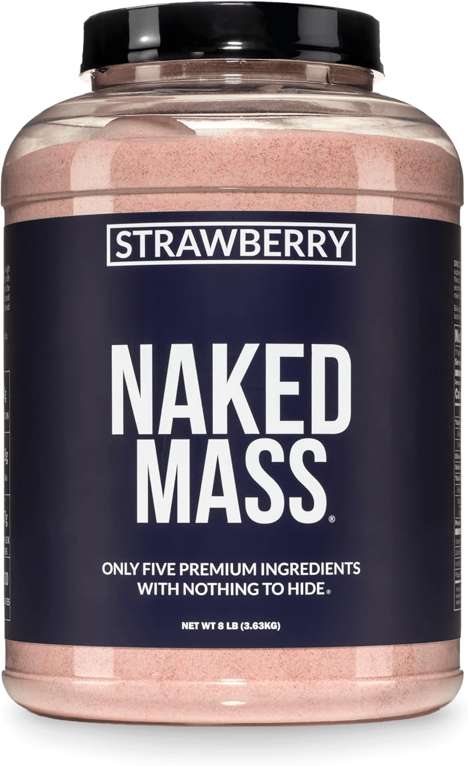 گینر افزایش وزن NAKED، 50 گرم پروتئین، 8 پوند، طعم توت‌فرنگی