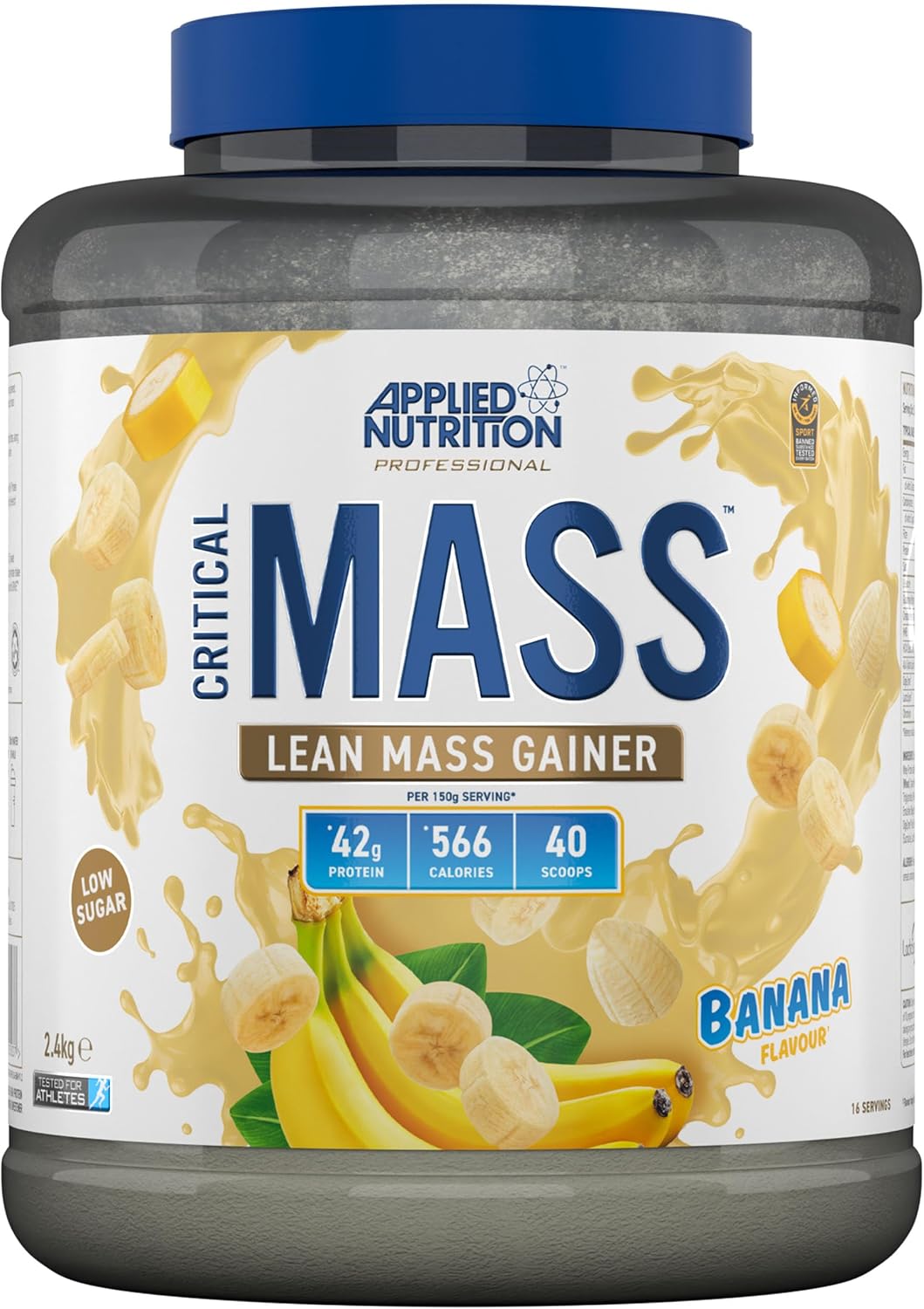 گینر افزایش وزن Applied Nutrition Critical Mass Professional، 2.4 کیلوگرم، 16 سروینگ، طعم موز