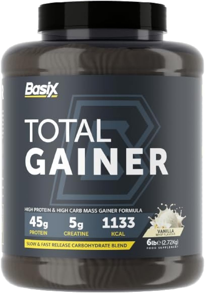 گینر افزایش وزن Basix Total Gainer، 6 پوند، طعم وانیل ویپ