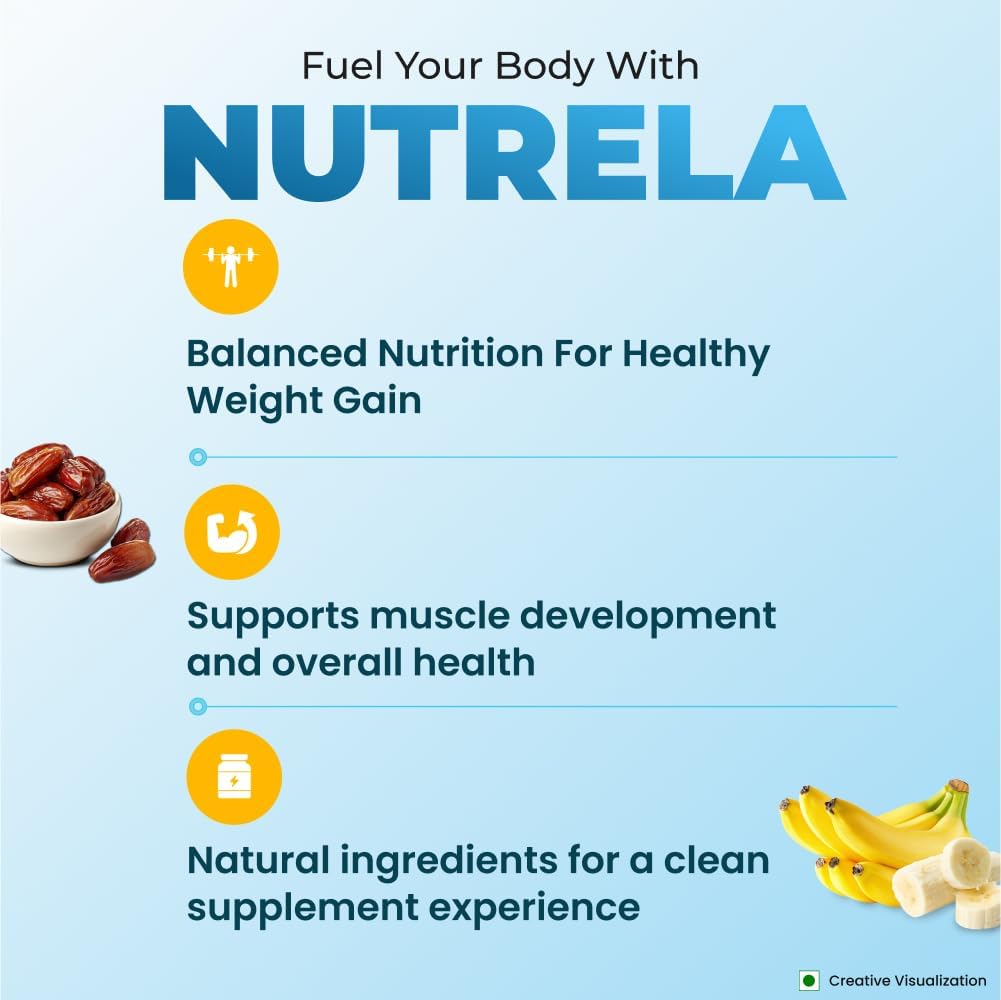 گینر افزایش وزن Nutrela، 2 کیلوگرم، طعم موز