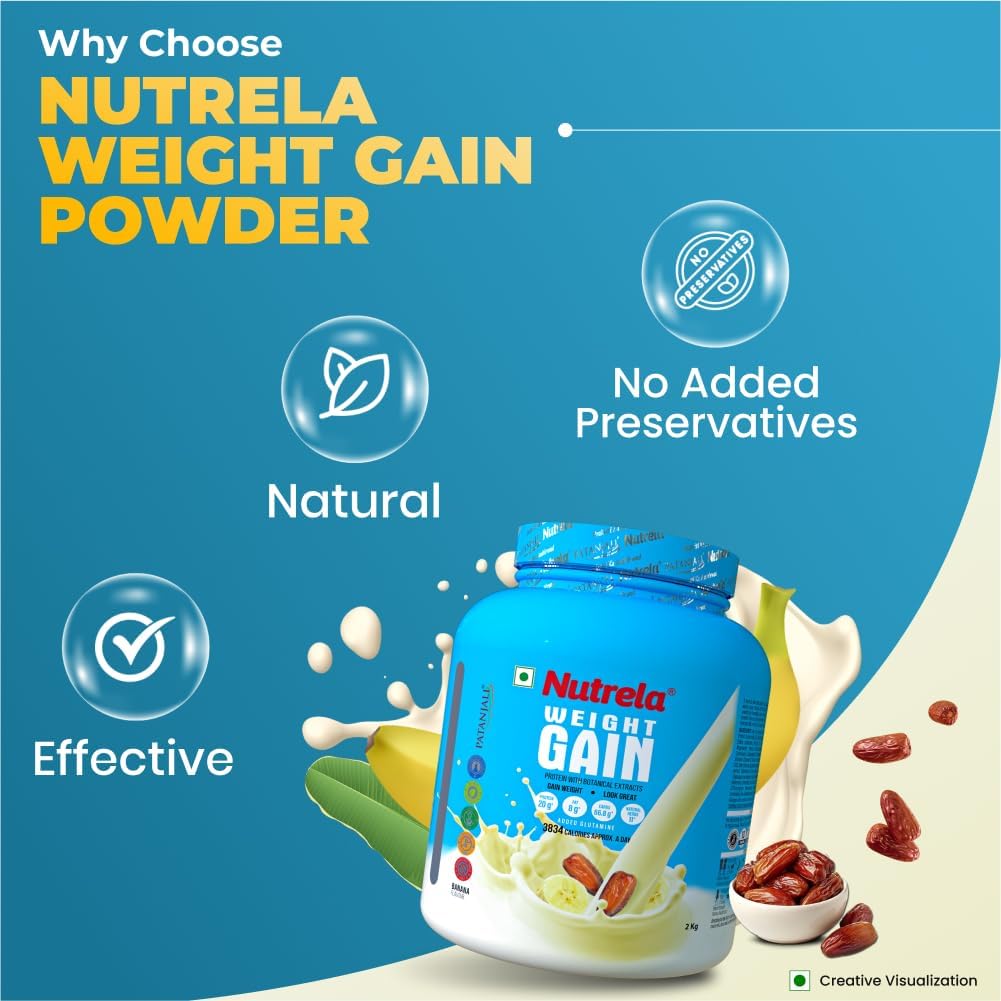 گینر افزایش وزن Nutrela، 2 کیلوگرم، طعم موز