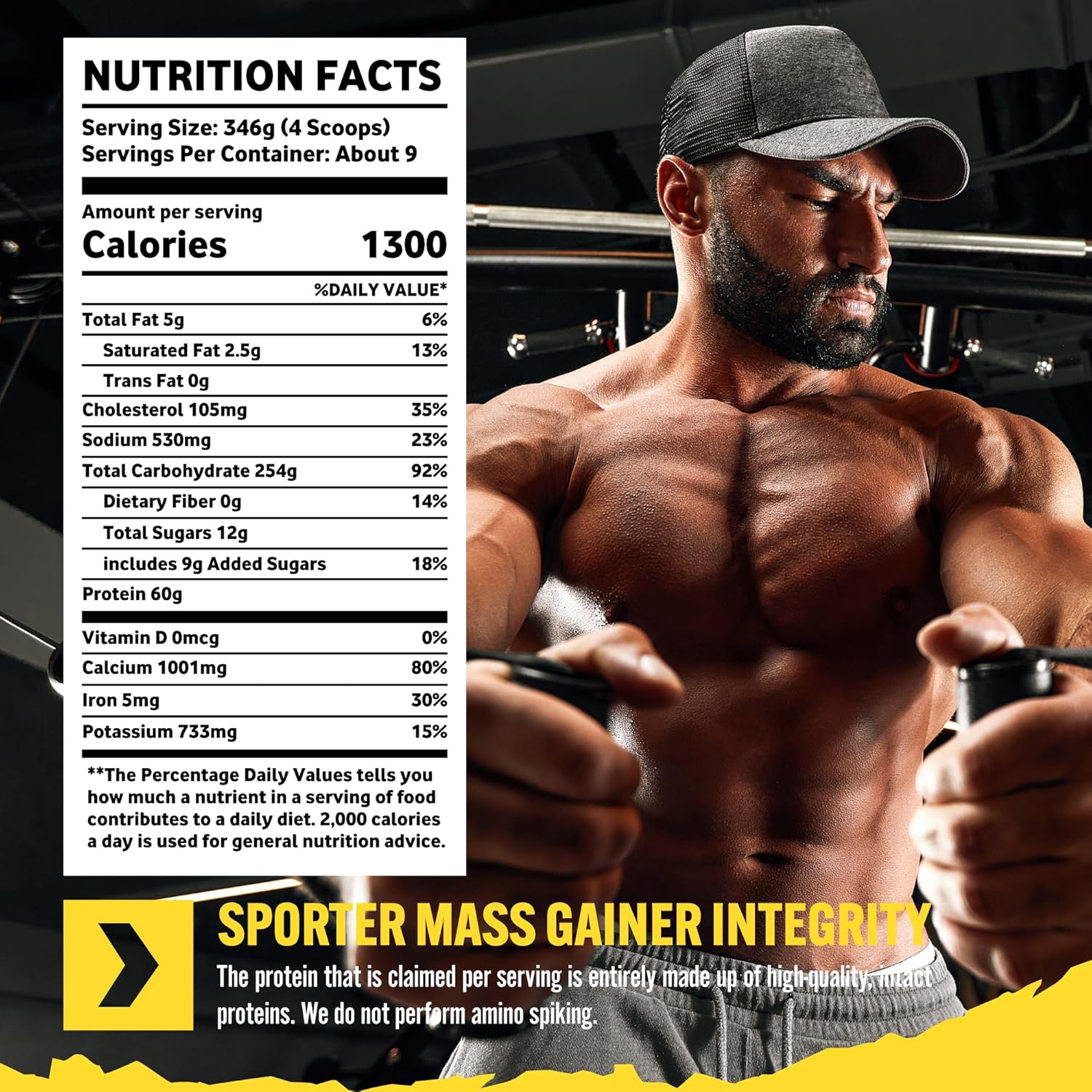 گینر افزایش وزن Sporter، 7 پوند، طعم شکلاتی