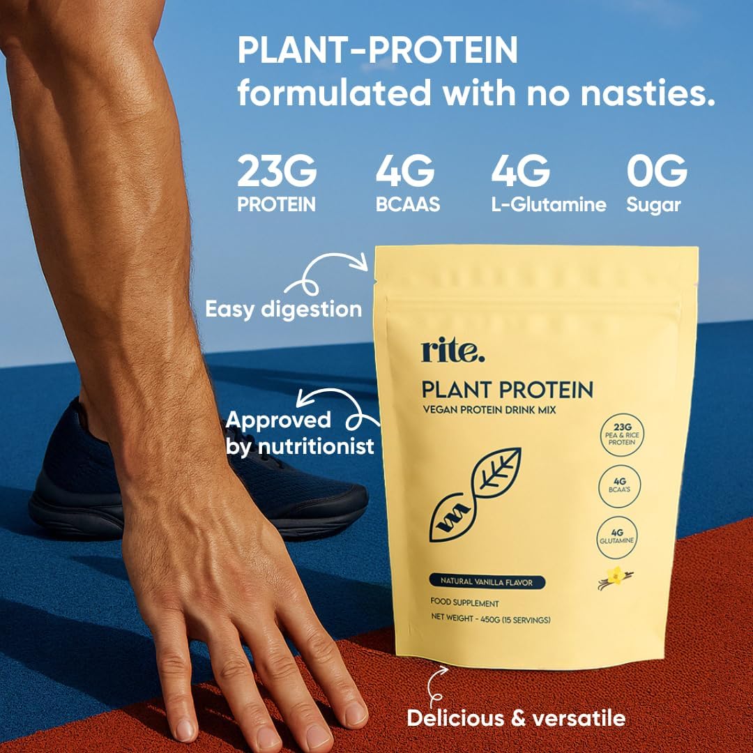 گینر افزایش وزن Rite. Performance Protein، 4 گرم پروتئین، 23 گرم، 15 سروینگ، طعم وانیلی