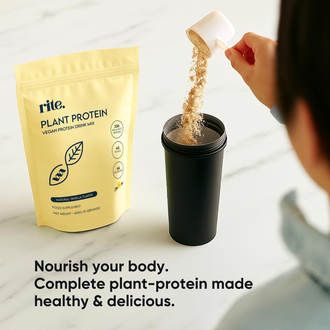 گینر افزایش وزن Rite. Performance Protein، 4 گرم پروتئین، 23 گرم، 15 سروینگ، طعم وانیلی