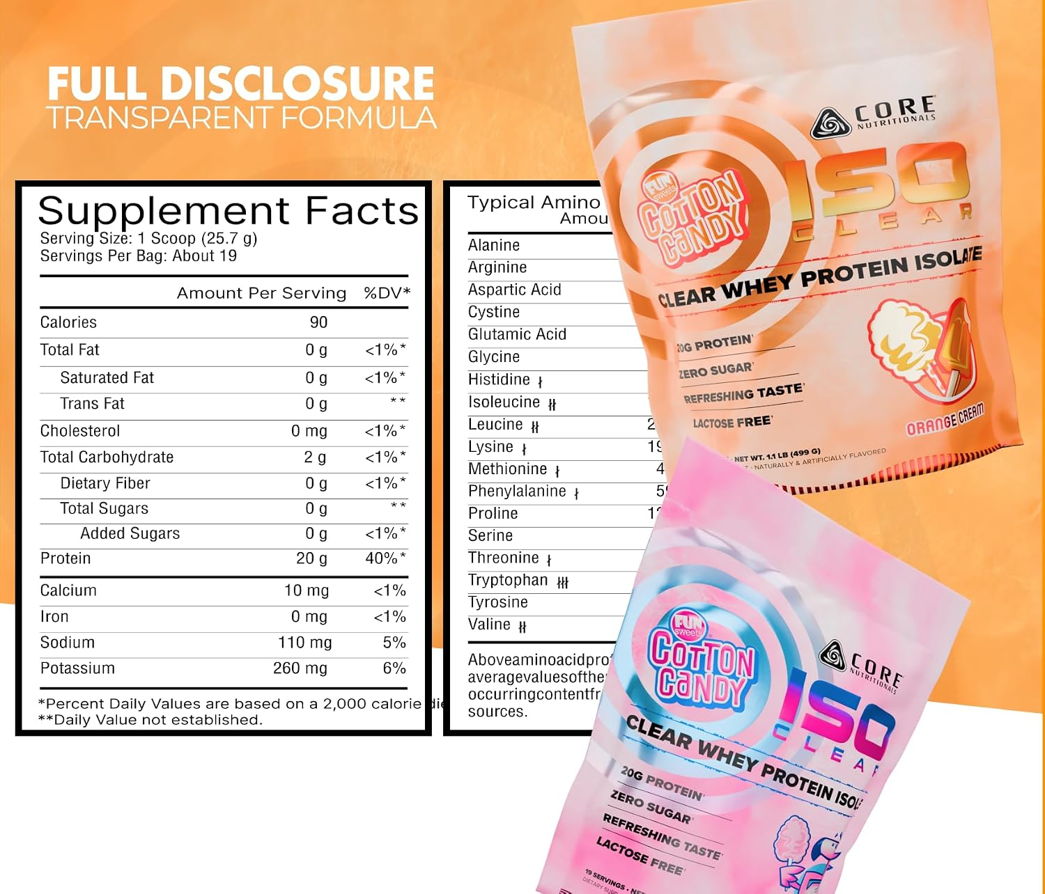 پودر پروتئین وی Core Nutritionals Iso Clear، 1.1 پوند