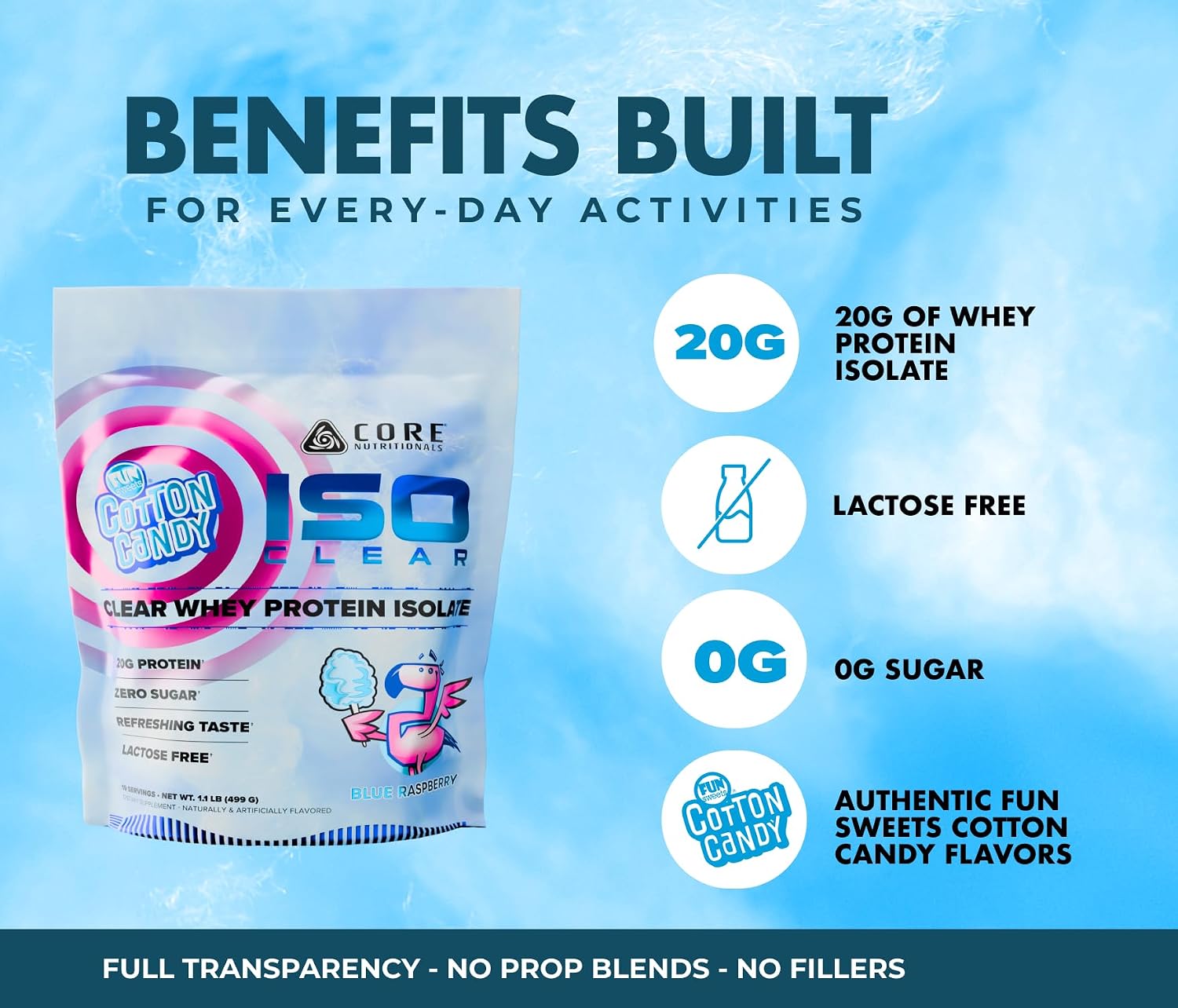 پودر پروتئین وی Core Nutritionals Iso Clear، 1.1 پوند
