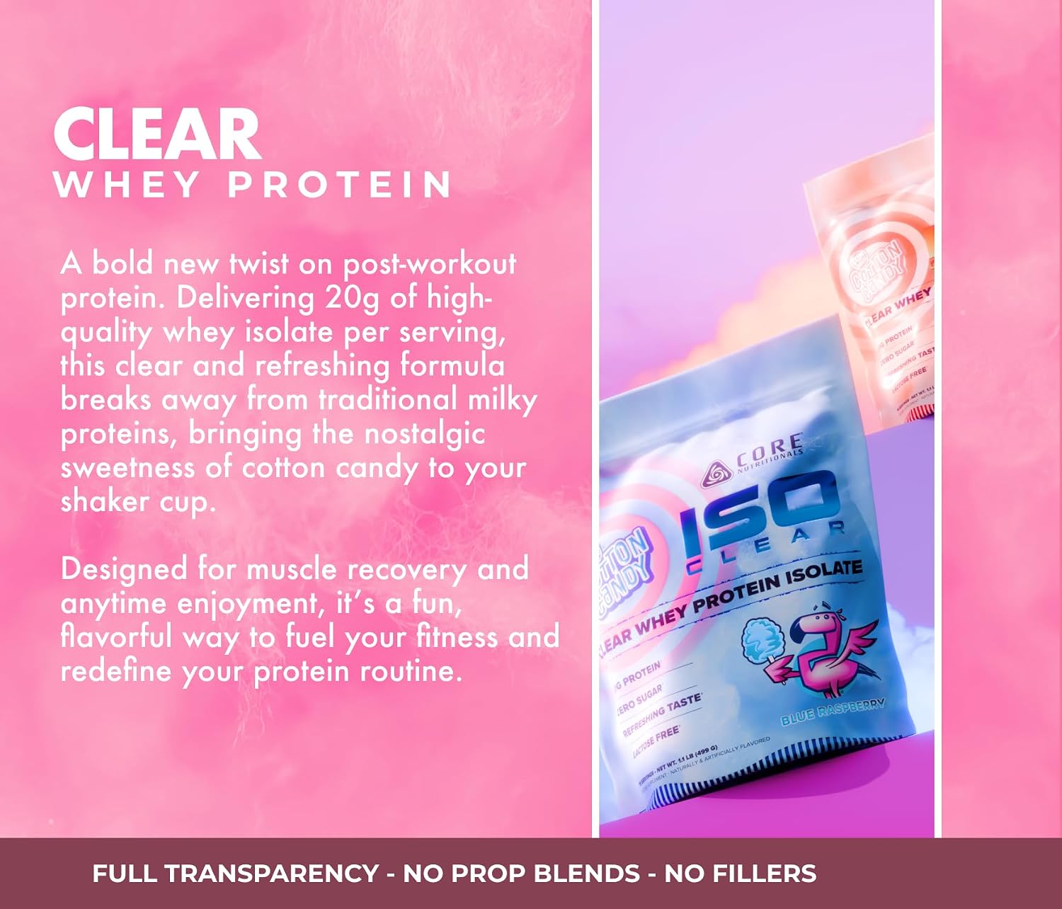 پودر پروتئین وی Core Nutritionals Iso Clear، 1.1 پوند