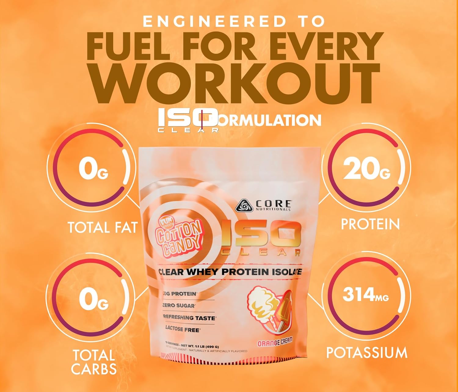 پودر پروتئین وی Core Nutritionals Iso Clear، 1.1 پوند