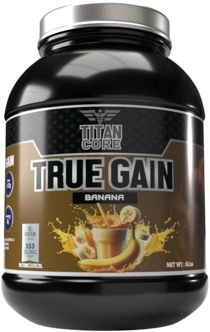 گینر افزایش وزن TITAN CORE، 4.4 پوند، طعم موز